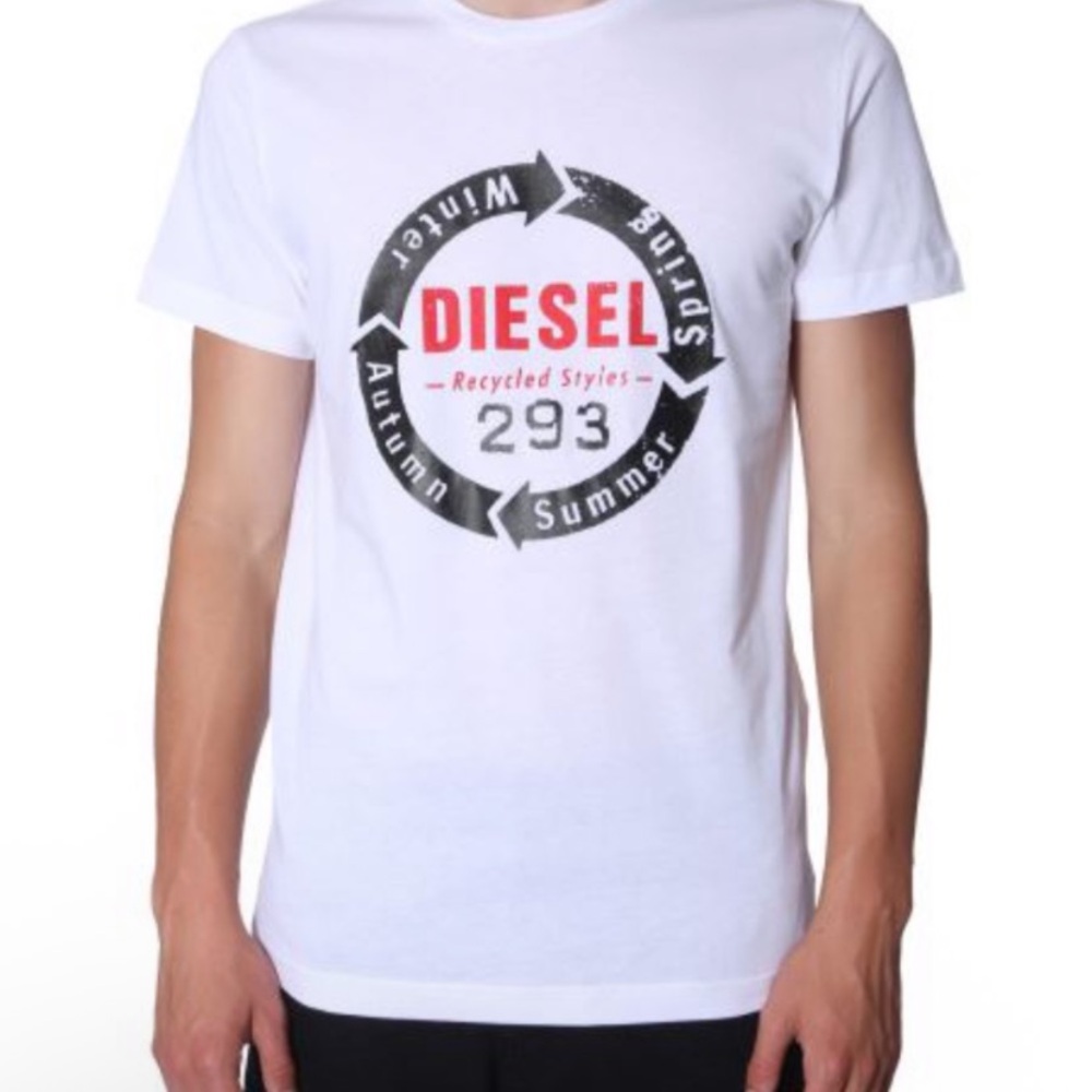 Diesel Maglietta White Cotton Shirt M